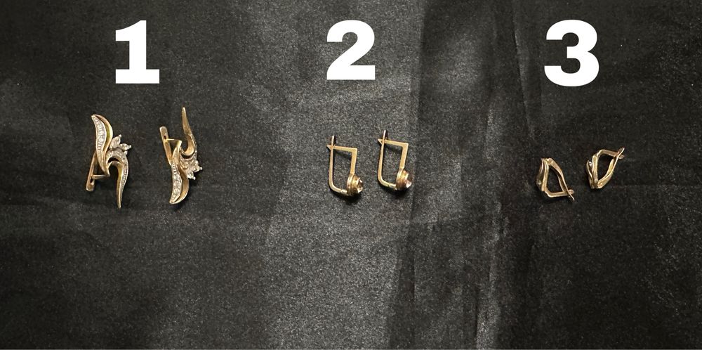 Продам золотые серьги, кольца