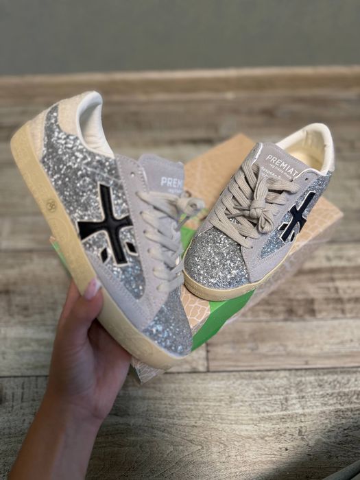 Кросівки Premiata Steven Bespoke Trainers сірий глітер 38 розмір