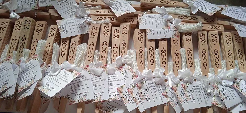 Promoção Leques em madeira para Lembranças Totalmente Personalizados