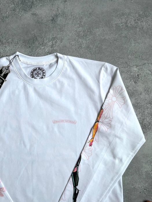 Лонгслів Chrome Hearts Doll / Хром Хартс кофта біла