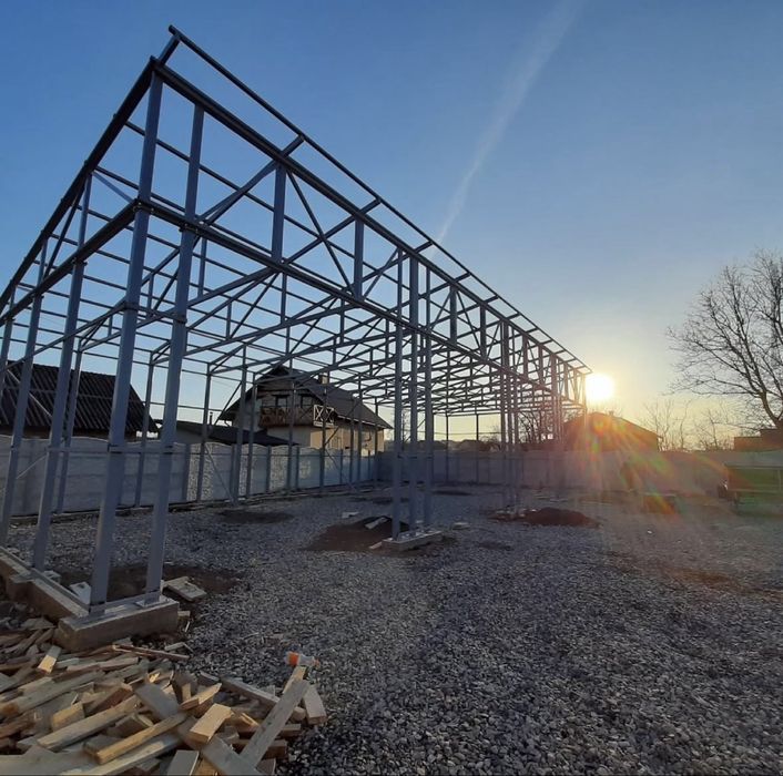 виготовлення ангарів та металокострукцій прорахунок та монтаж