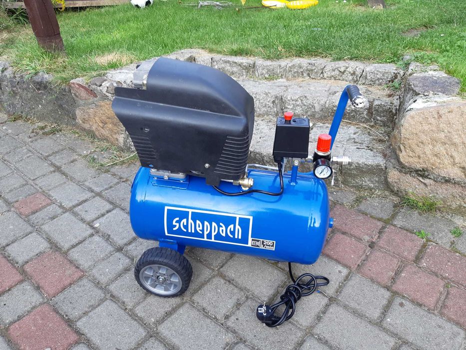 Kompresor Bezolejowy Scheppach 24 Litry 8 bar 1100 Watt
