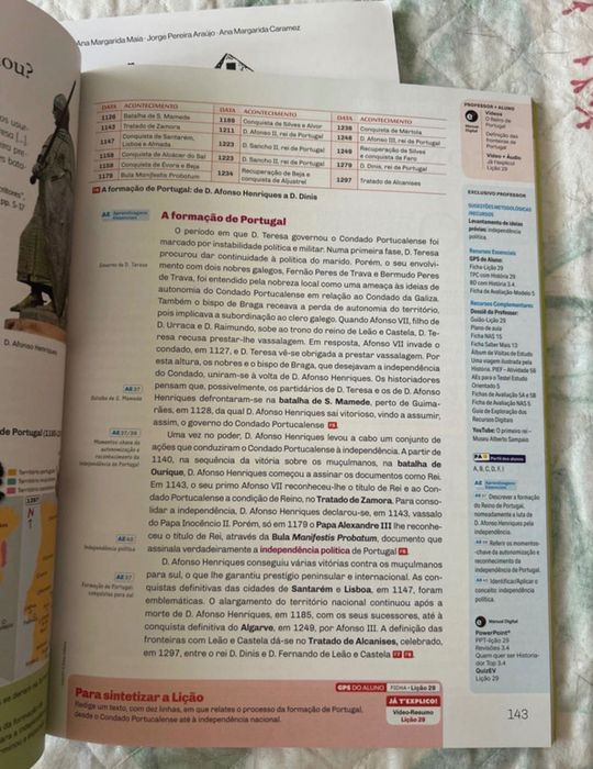 Manual e caderno de atividades professor “Vamos à História 7”