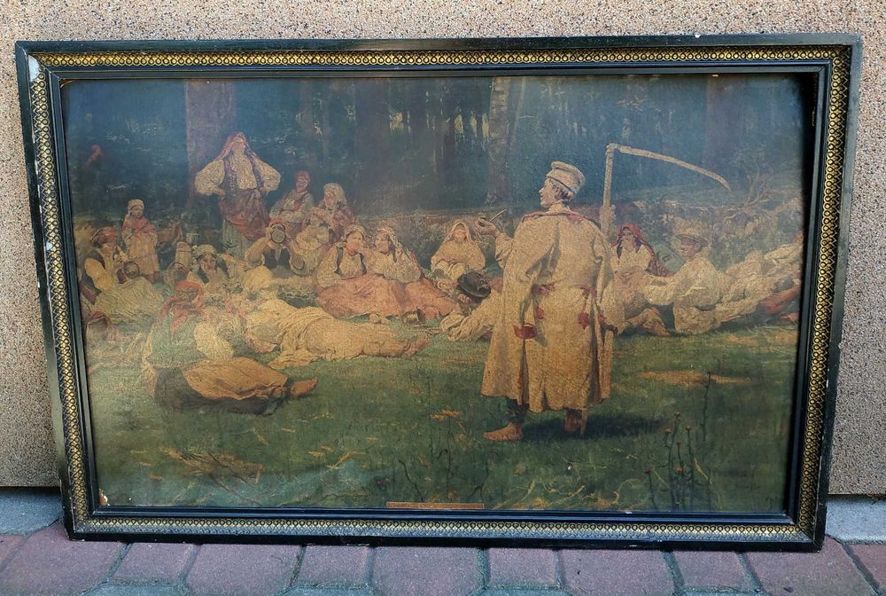 Duży obraz Wincenty WODZINOWSKI  STARY OLEDRUK obraz reprodukcja