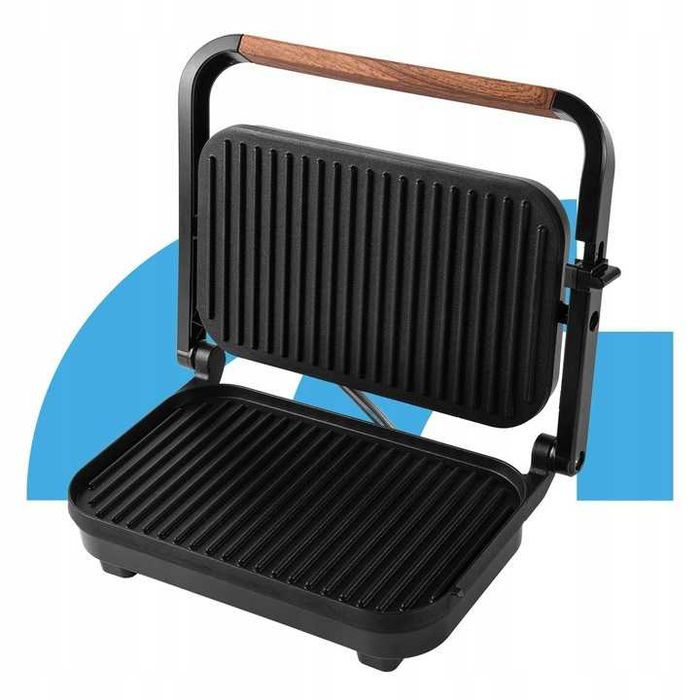 Grill Elektryczny Opiekacz Do Kanapek Panini Toster Składany Non-Stick