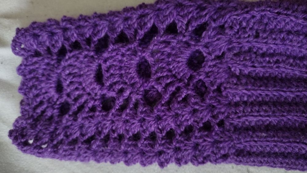 Rękawiczki mitenki fiolet