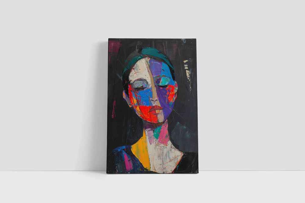 Obraz na płótnie "Abstrakcyjny Portret Mistyczny"  60x90