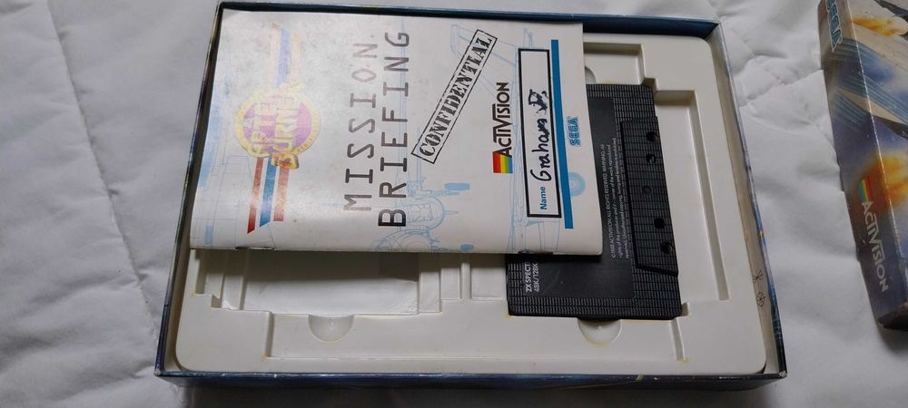 Jogo ZX Spectrum usado After Burner em caixa média  cartão com manual