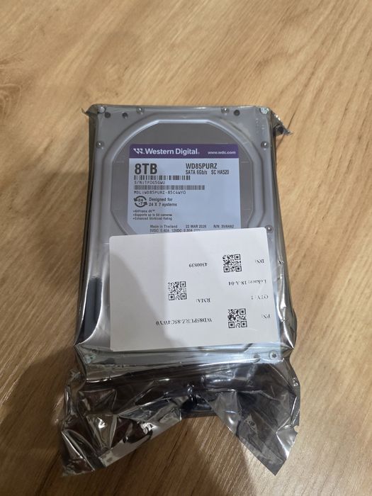 Western Digital WD Purple 8TB do pracy ciągłej Nowy !
