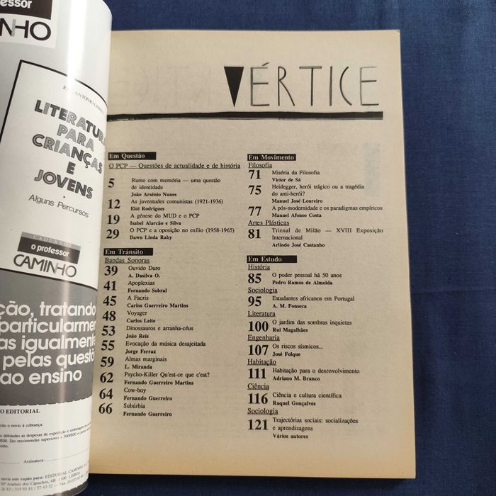 Revista Vértice 50 - Setembro-Outubro 1992