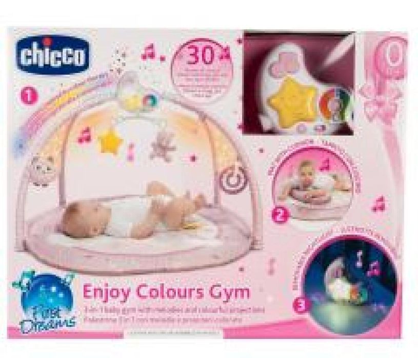 Mata dla niemowlaka 3w1 Enjoy Colors Gym różowa Chicco oprawa: pude