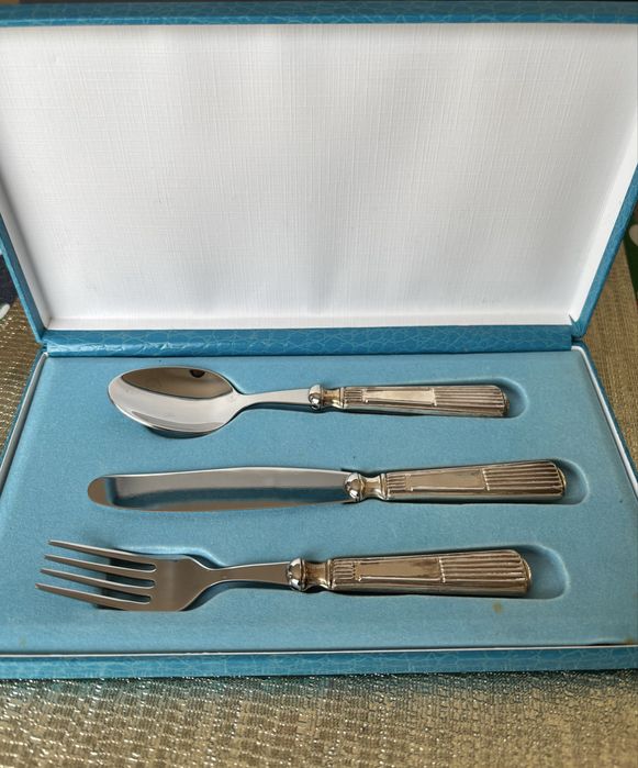Talheres criança em prata com estojo