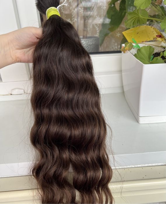 Wlosy dziewicze 52 cm 135 gr falowane kręcone