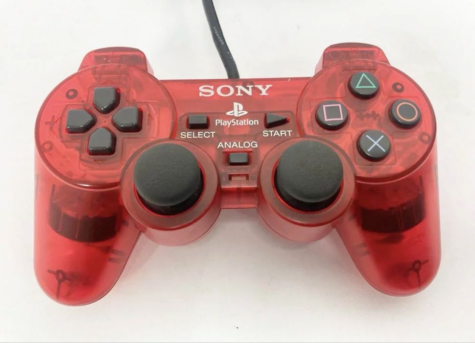 Comando ps2 original vermelho/transparente como novo