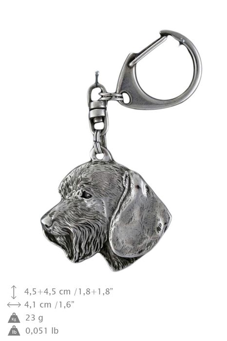 Jamnik szorstkowłosy III brelok posrebrzany Art-Dog