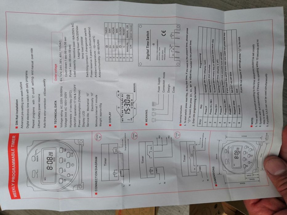 Relógios programáveis semanal