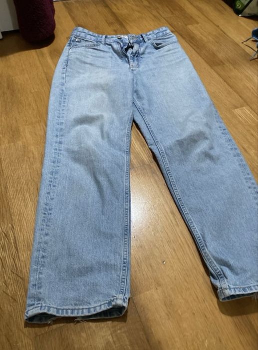 calças baggy azuis