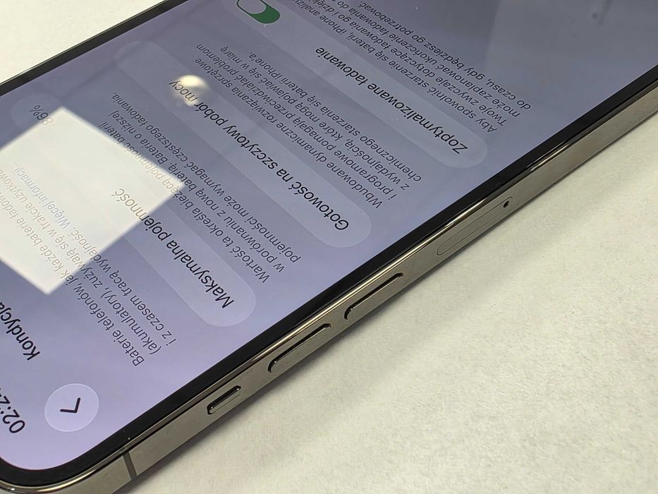 iPhone 13 PRO MAX 128GB Dual SIM (SIM + eSIM)/ Graphite/ BAT 86%/ Grade A/ + ładowarka/ GW 12 MSC