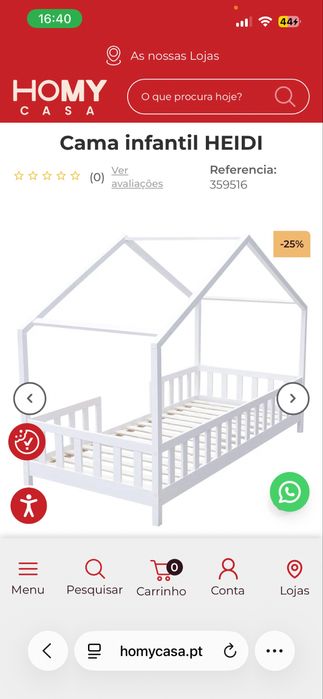 Cama Infantil embalada por usar c/ colchao