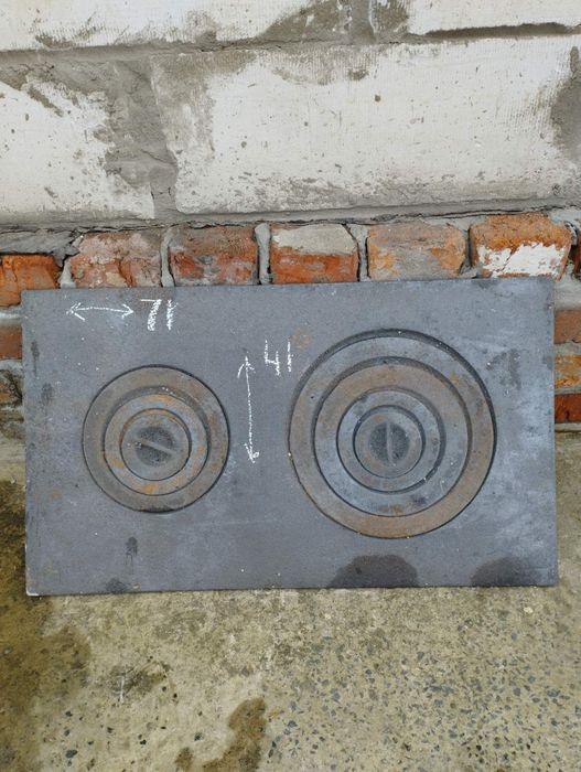 Плита двоконфорна чавунна для печі .