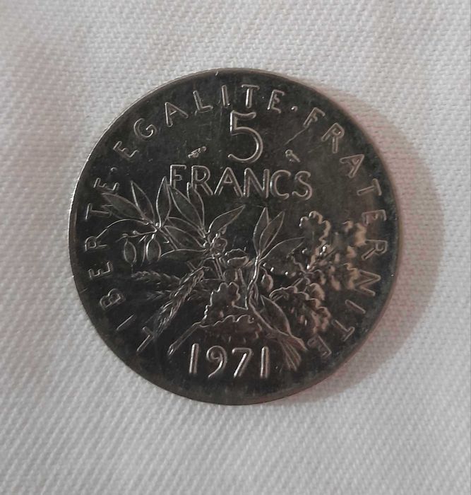 Moeda Francesa de 5 Francos - 1971