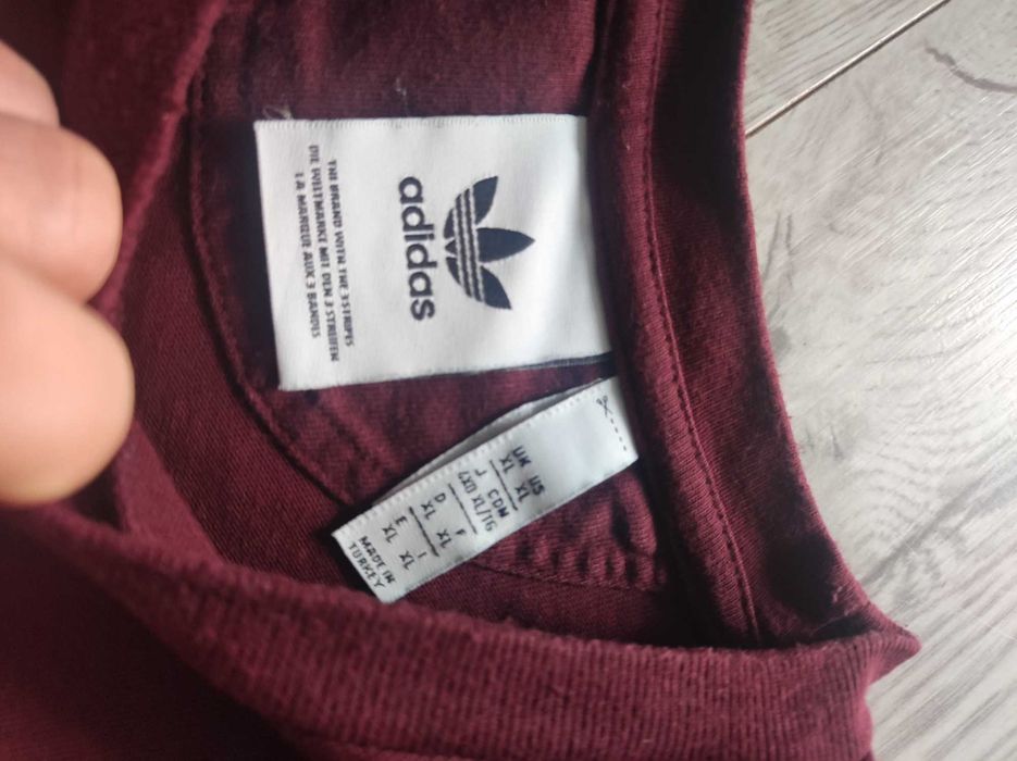 Adidas XL t shirt męski bordowy koszulka bluzka
