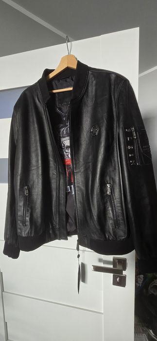 Kurtka Philipp Plein skórzana męska NOWA