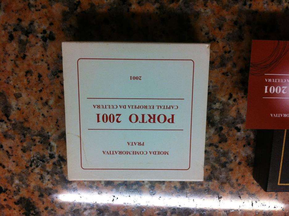 Moeda Prata Proof Porto 2001