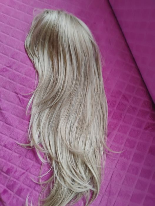Peruka lace front jasny blond balejaż