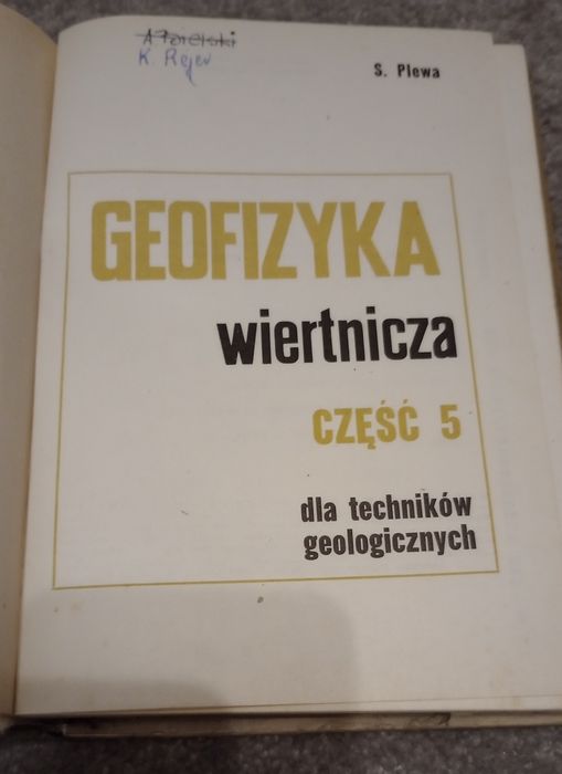 Podręczniki dla technikum geologicznego z PRL kopalnictwo geofizyka