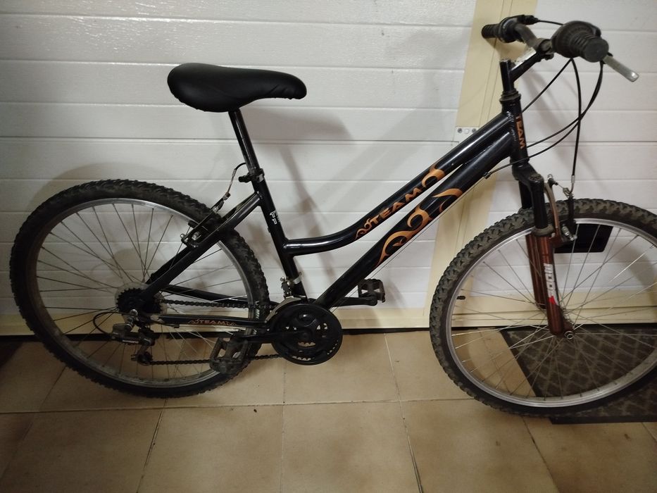 Bicicleta de passeio dá para homens e mulheres.