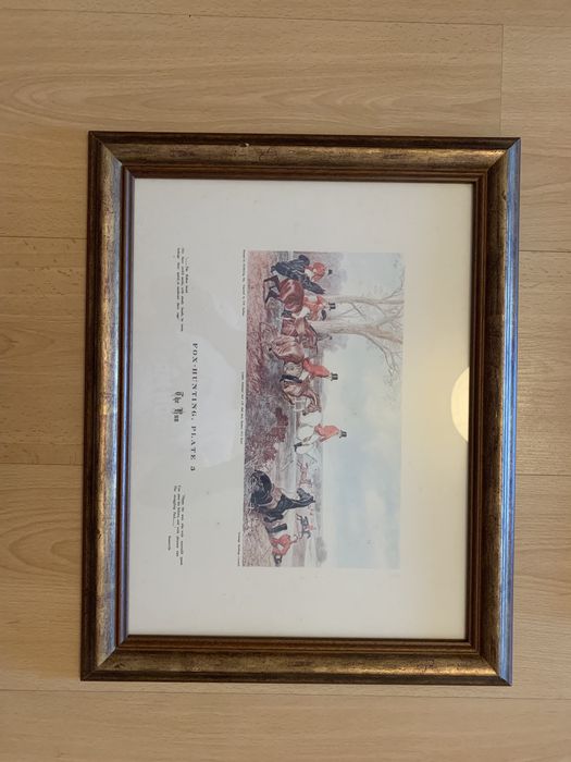Quadros originais “Fox Hunting” com moldura