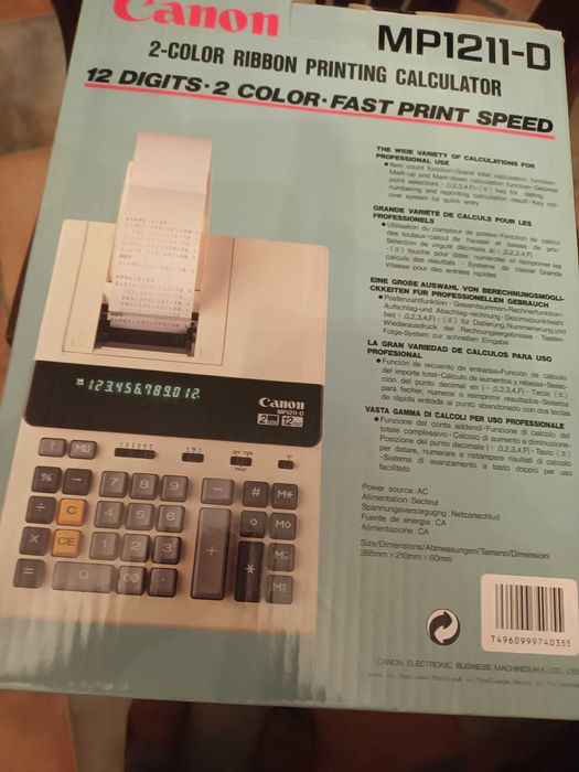 Kalkulator  z drukarką CANON  MP1210-D