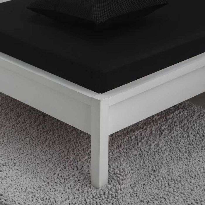 Prześcieradło Z Gumką Sateen 160x200 cm home&you czarne