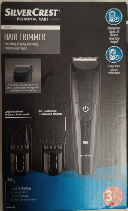 SILVERCREST SHCA 3,7 A1, aku trymer/maszynka do włosów i brody