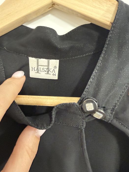 Sukienka Halszka 42/44 boho dlugi rekaw czarna idealny stan