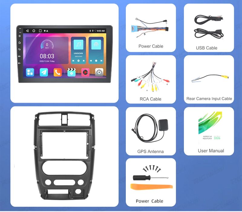 RÁDIO GPS ANDROID 13 SUZUKI JIMNY 07-12