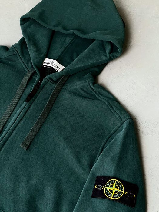 Зіп Худі Stone Island | Зелена Кофта Стонік | Стон Айленд Толстовка