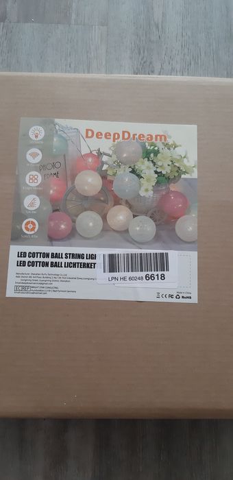 Lampki led 30szt kule cotton