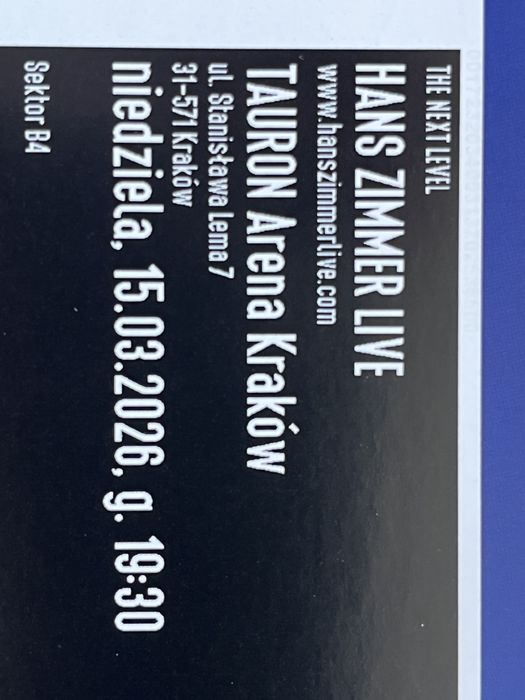 Hans zimmer live krakow 15.03 bilet na koncert