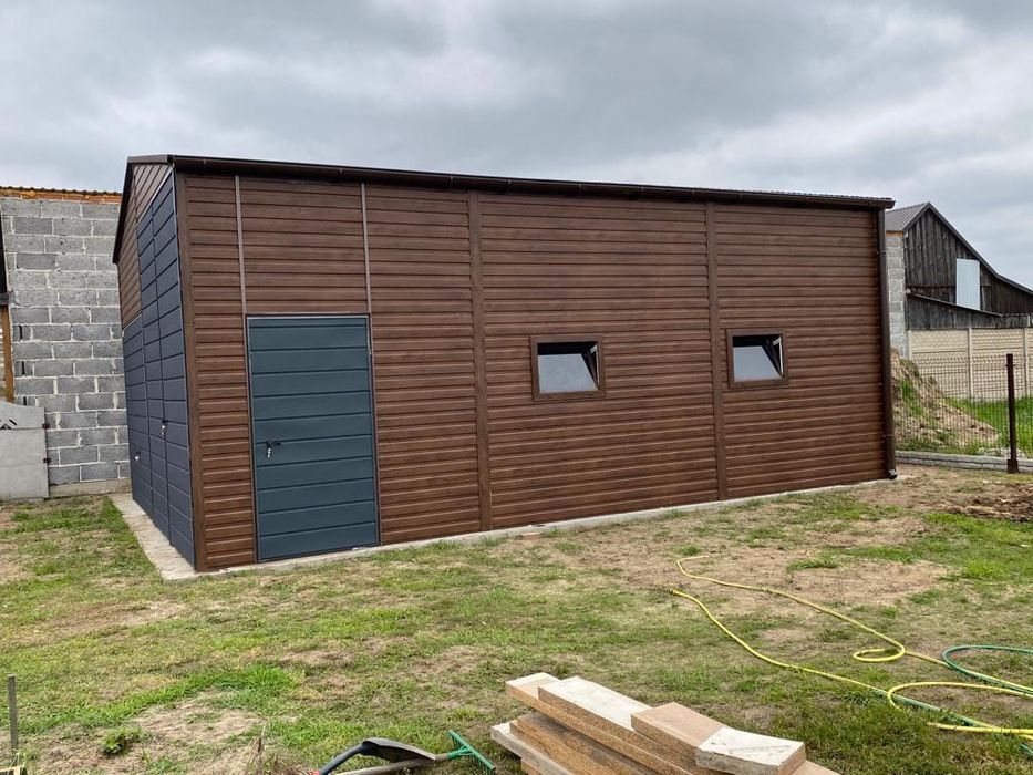 magazyn hala blaszana 6x8 nowoczesne garaże