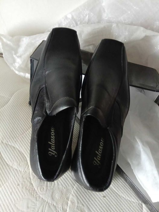 Туфли мужские бренд Yalasou чёрные классические 47 размер