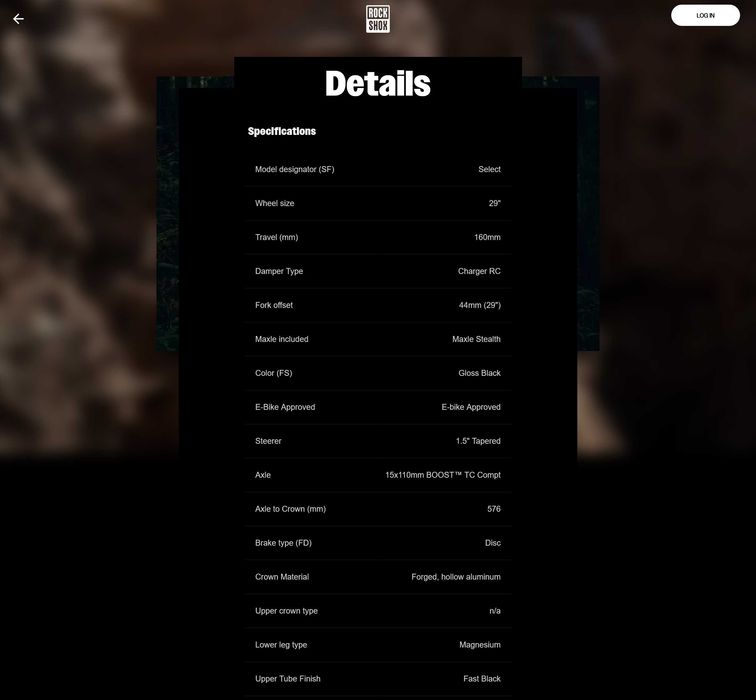 RockShox ZEB Select 160mm 29" Charger RC DebonAir+ Tapered