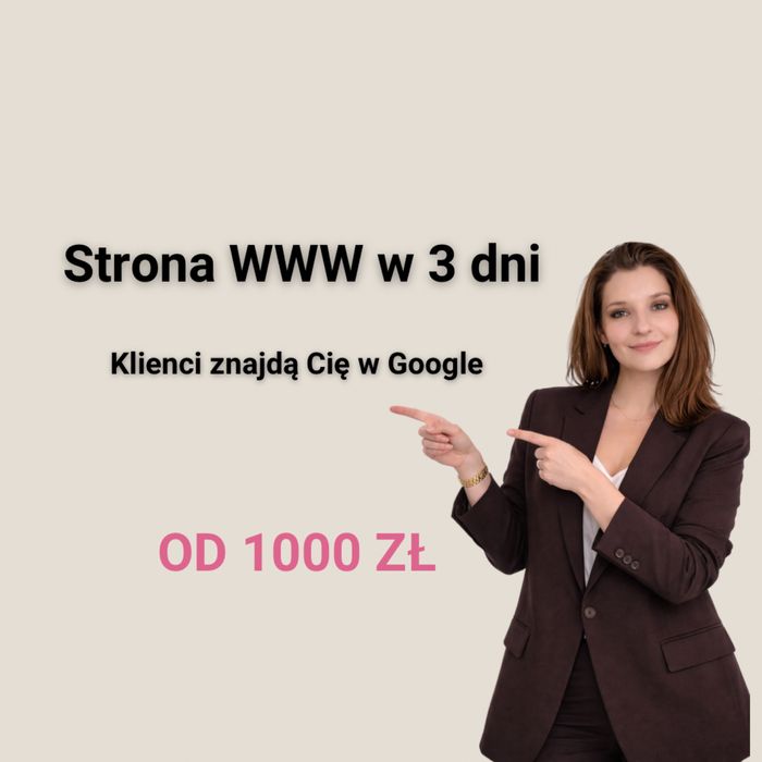 Strona WWW w 3 dni | Nowoczesne strony dla firm | od 1000 zł