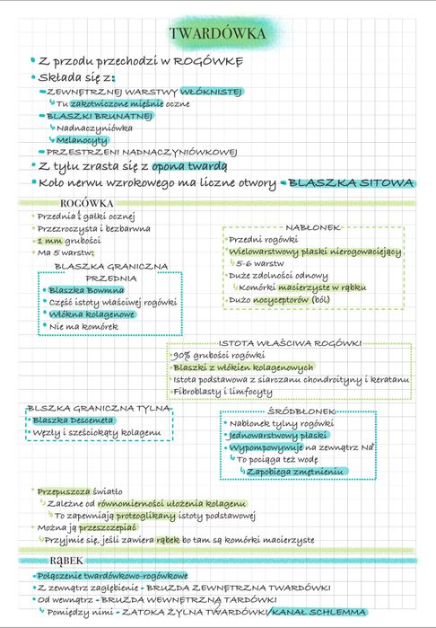 Notatki z histologii - kierunek lekarski