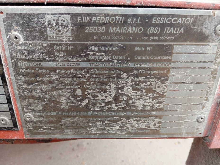 PEDROTTI Large 240 – Suszarnia do zboża, sprawna i gotowa do pracy!