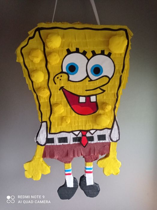SpongeBob xl 45cm piniata dekoracja urodziny Kanciastoporty