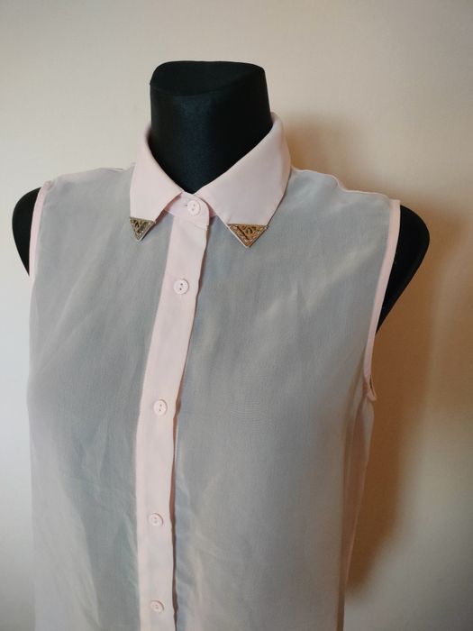 Różowa koszula na ramiączkach S