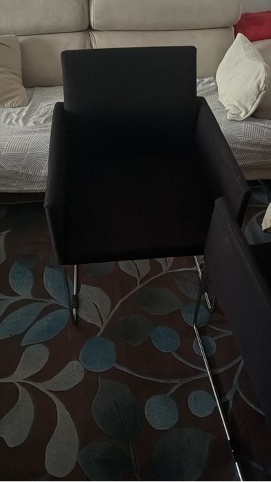 Mesa tampo vidro mais 4 cadeiras