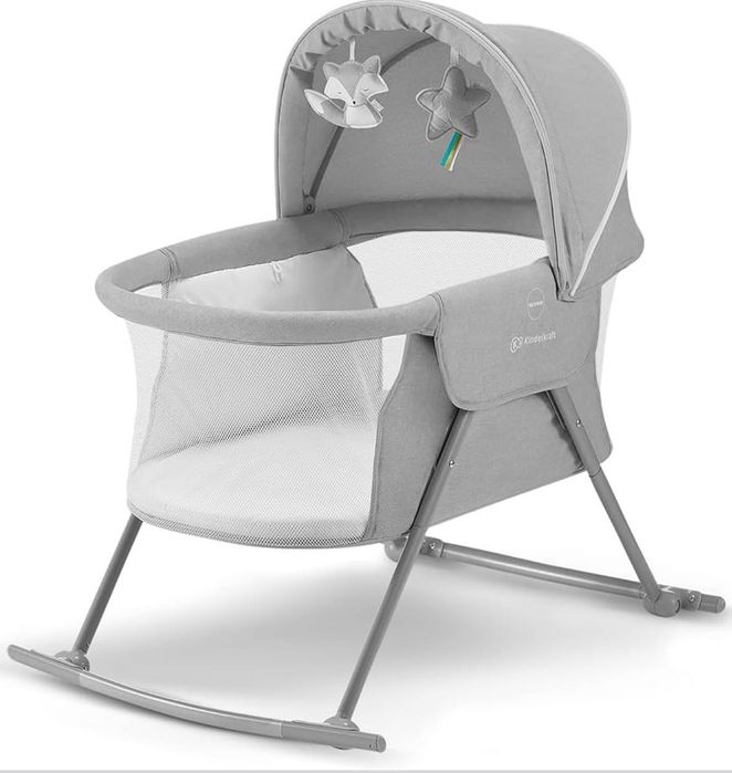 Berço Kinderkraft LOVI 3 em 1 – Como Novo – Cinzento